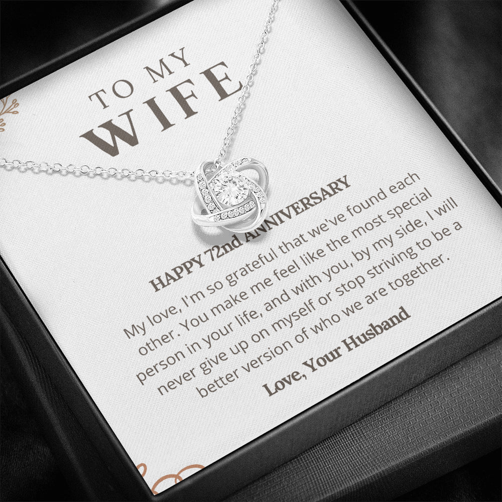 72nd Anniversary Love Knot Necklace