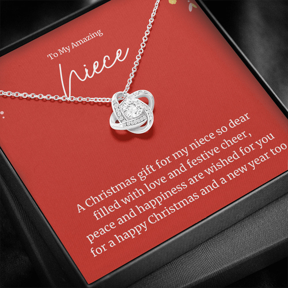 Love Knot Necklace, Christmas Gift for Niece, Best Niece Gift , Niece Christmas Gift ideas, Best Christmas Present for Niece