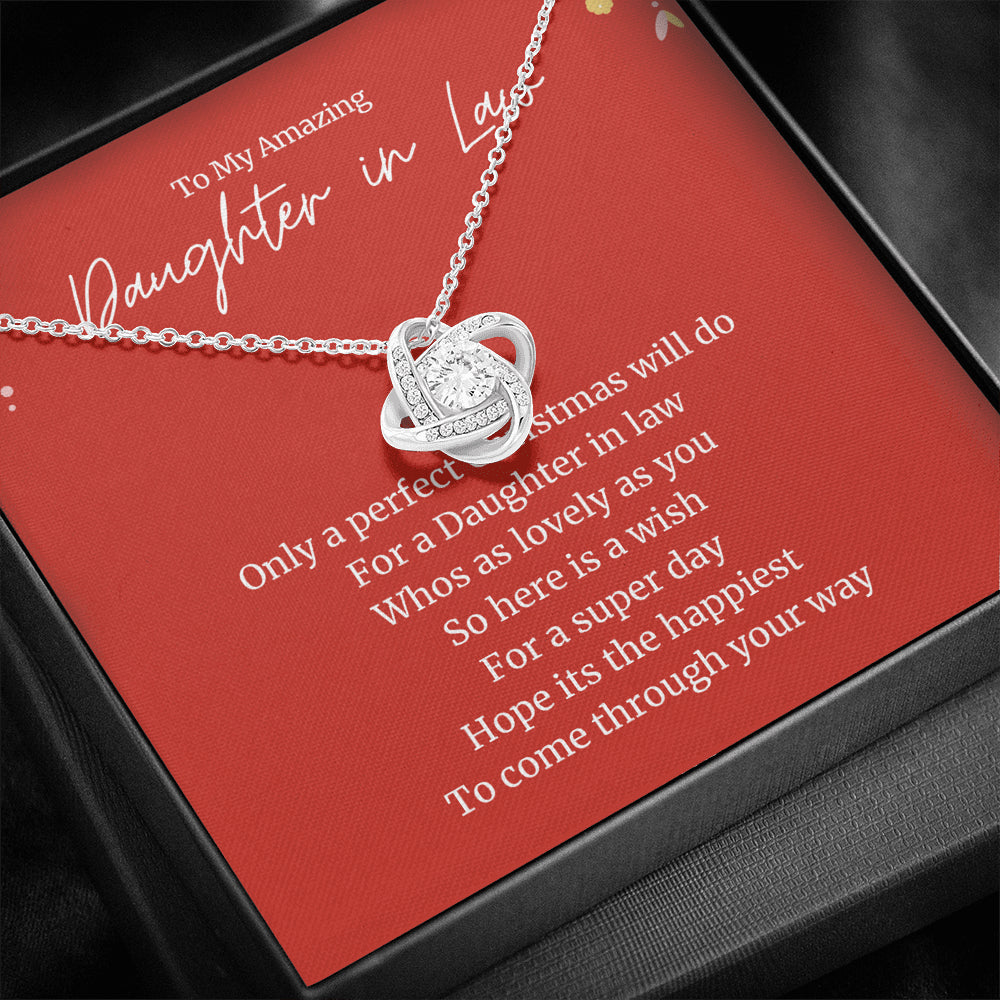 Love Knot Necklace, Christmas Gift for Daughter in Law , Daughter in Law Christmas Gift ideas, Best Christmas Present for Daughter in Law