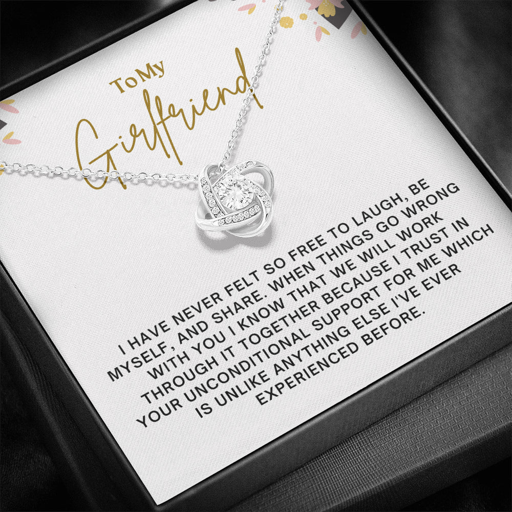 Love Knot Necklace, Jewelry Gift For Girlfriend, Girlfriend Necklace,, Girlfriend Gift, Anniversary Gift For her