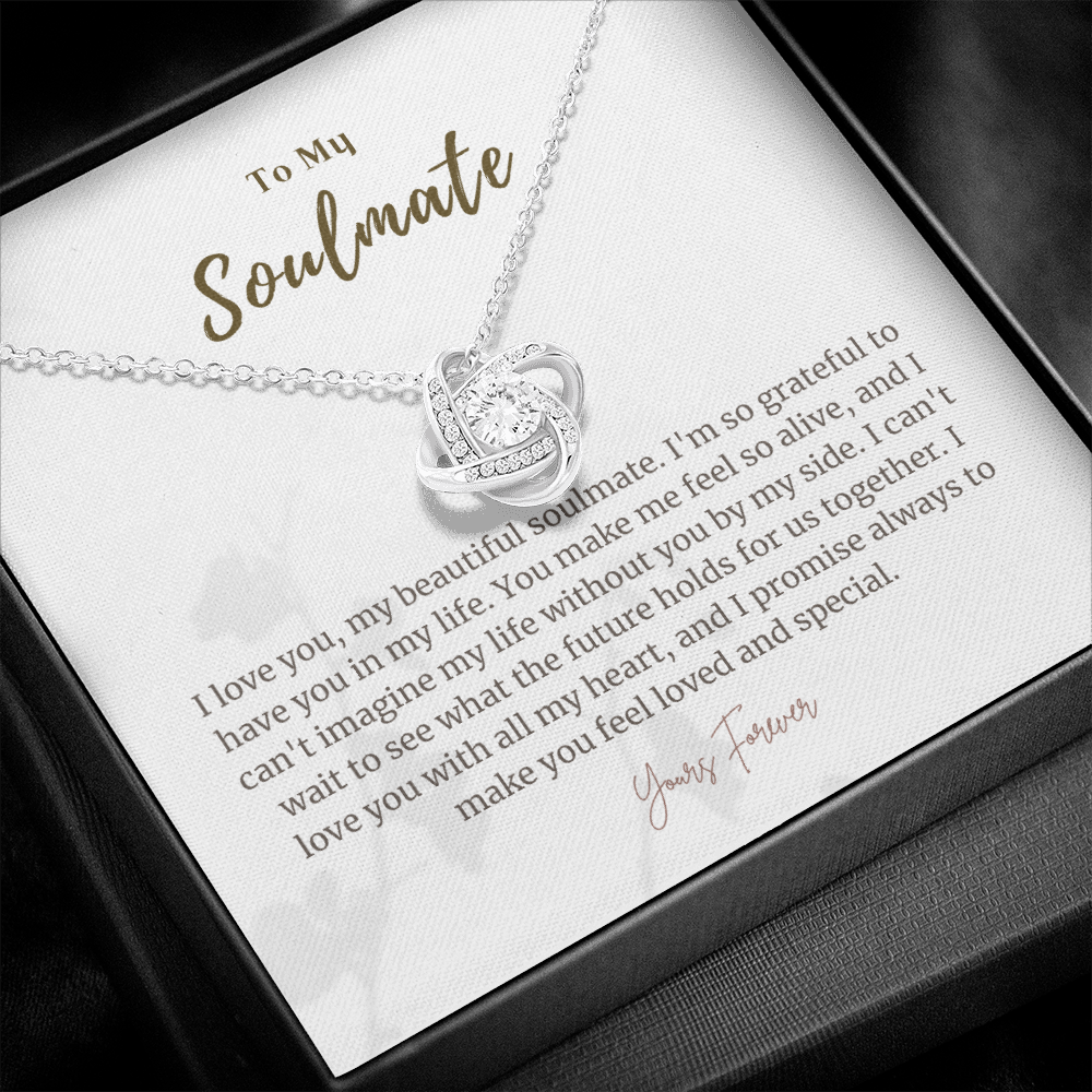 Soulmate Valentines day Message 15 Love Knot Necklace