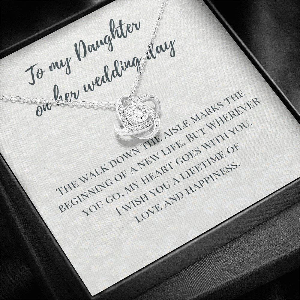 Daughter Wedding Day Gift, To Bride From Mom Necklace, Parents To Bride Gift, Bride Jewelry Gift From Mom