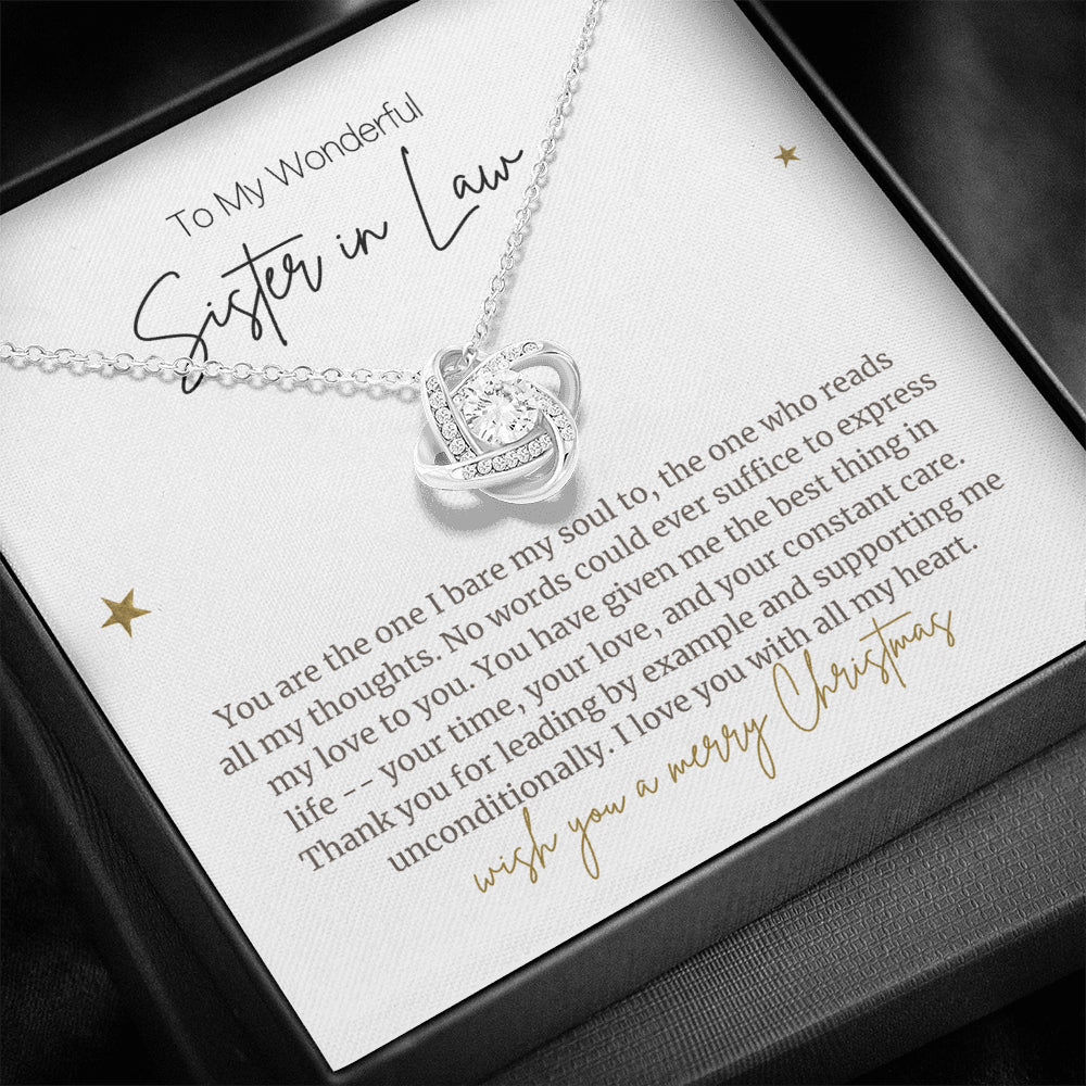 Christmas Gift for Sister In Law Love Knot Necklace