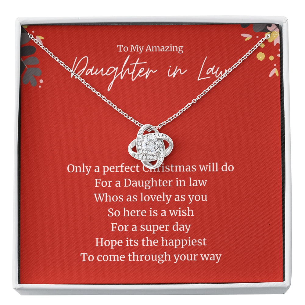Love Knot Necklace, Christmas Gift for Daughter in Law , Daughter in Law Christmas Gift ideas, Best Christmas Present for Daughter in Law