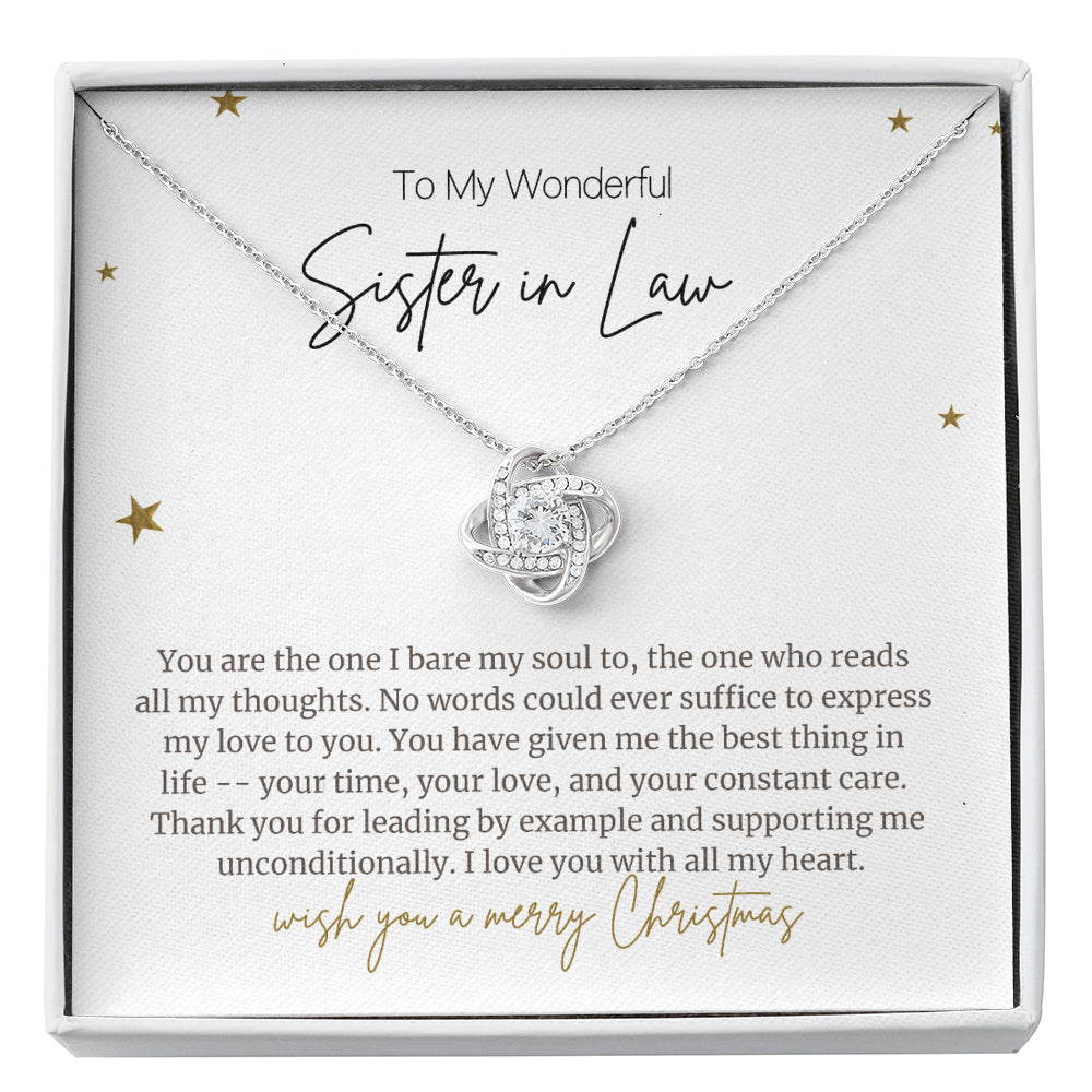Christmas Gift for Sister In Law Love Knot Necklace