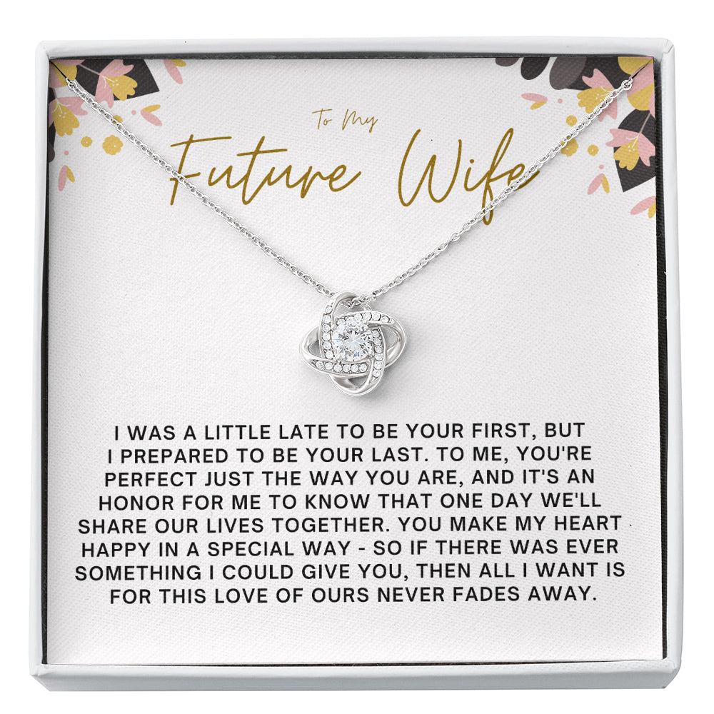 Love Knot Necklace,  Future Wife Gift, Husband To Future Wife Gift, Future Wife Necklace, Anniversary Gift for Future Wife, Wife Necklace, Valentine Gift