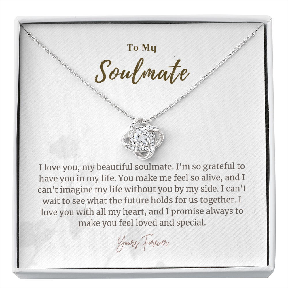 Soulmate Valentines day Message 15 Love Knot Necklace