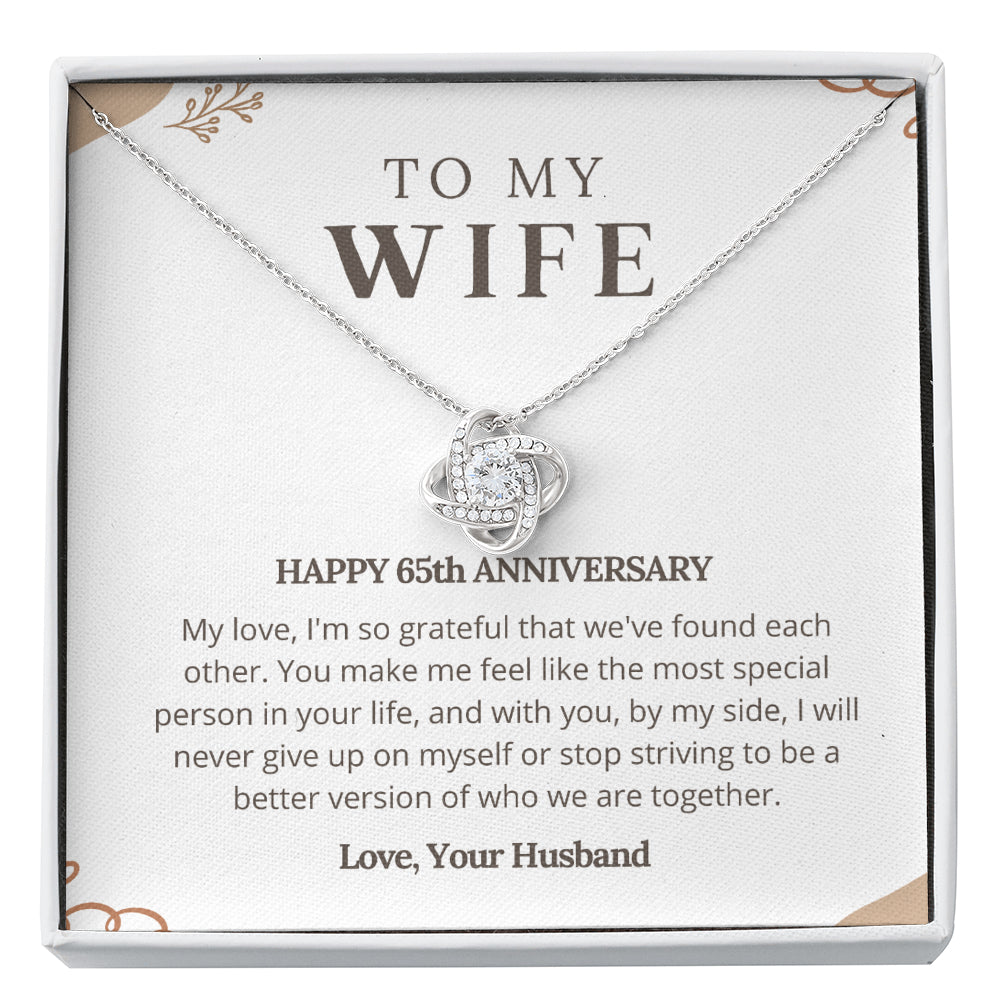 65th Anniversary Love Knot Necklace