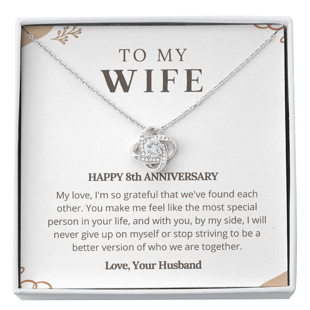 8th Anniversary Love Knot Necklace