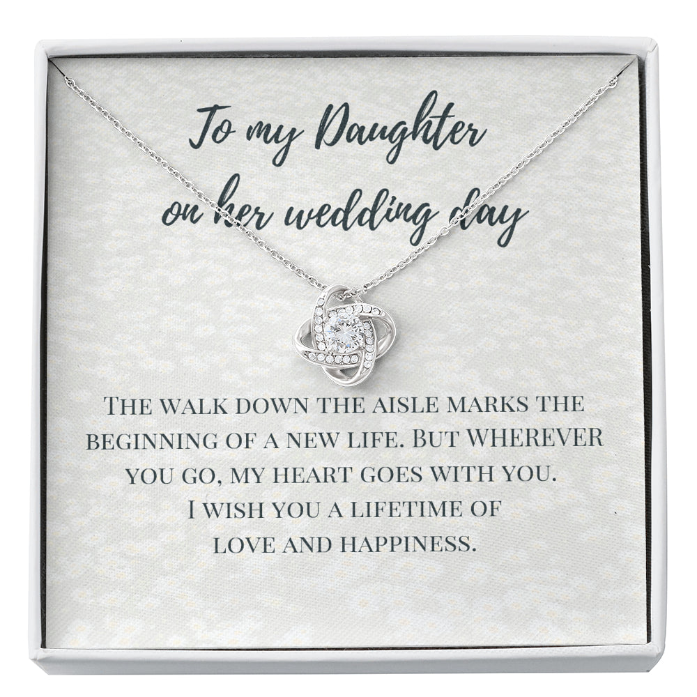 Daughter Wedding Day Gift, To Bride From Mom Necklace, Parents To Bride Gift, Bride Jewelry Gift From Mom