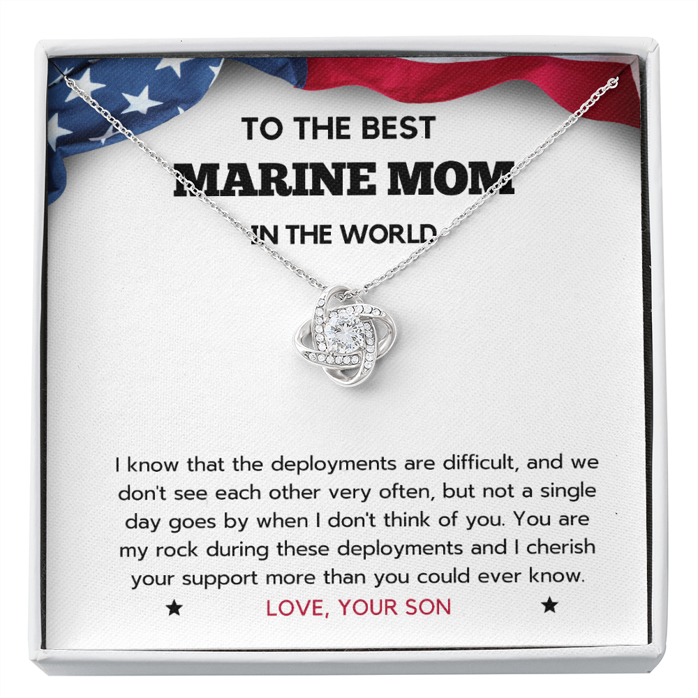 Gift For Marine Mom, Soldier Mom Necklace, Son To Mom Gift, Mother's Day Gift, Necklace for Marine Mom, Marine Mom Gift