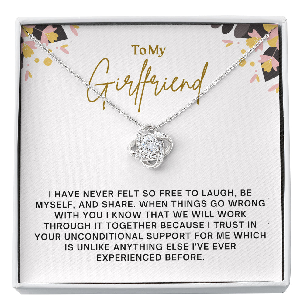 Love Knot Necklace, Jewelry Gift For Girlfriend, Girlfriend Necklace,, Girlfriend Gift, Anniversary Gift For her