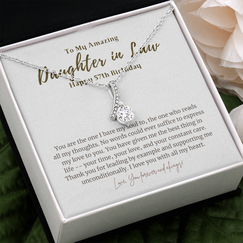 57th Birthday Gift Necklace for Daughter in Law