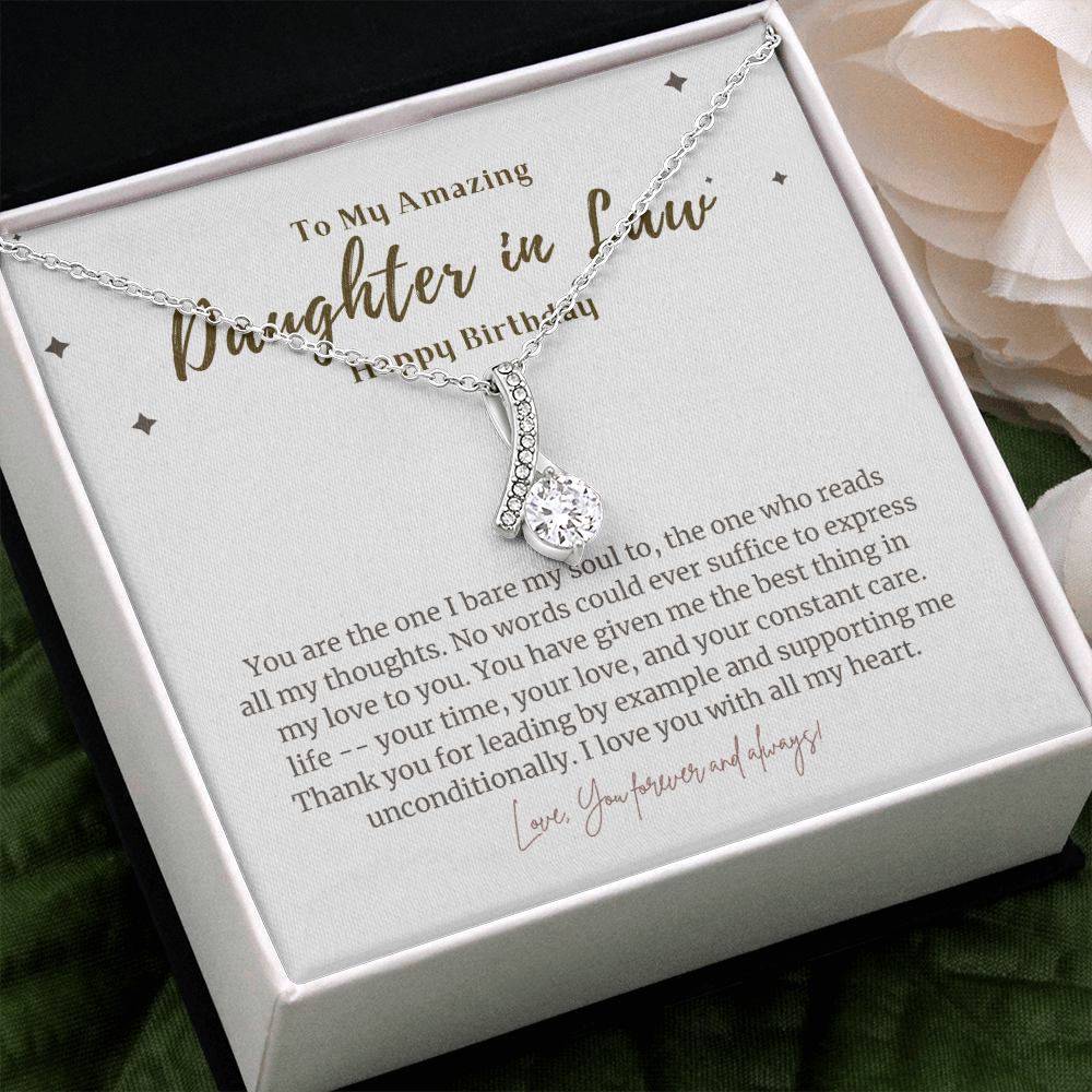 To My Amazing Daughter in law Birthday Gift Jewelry