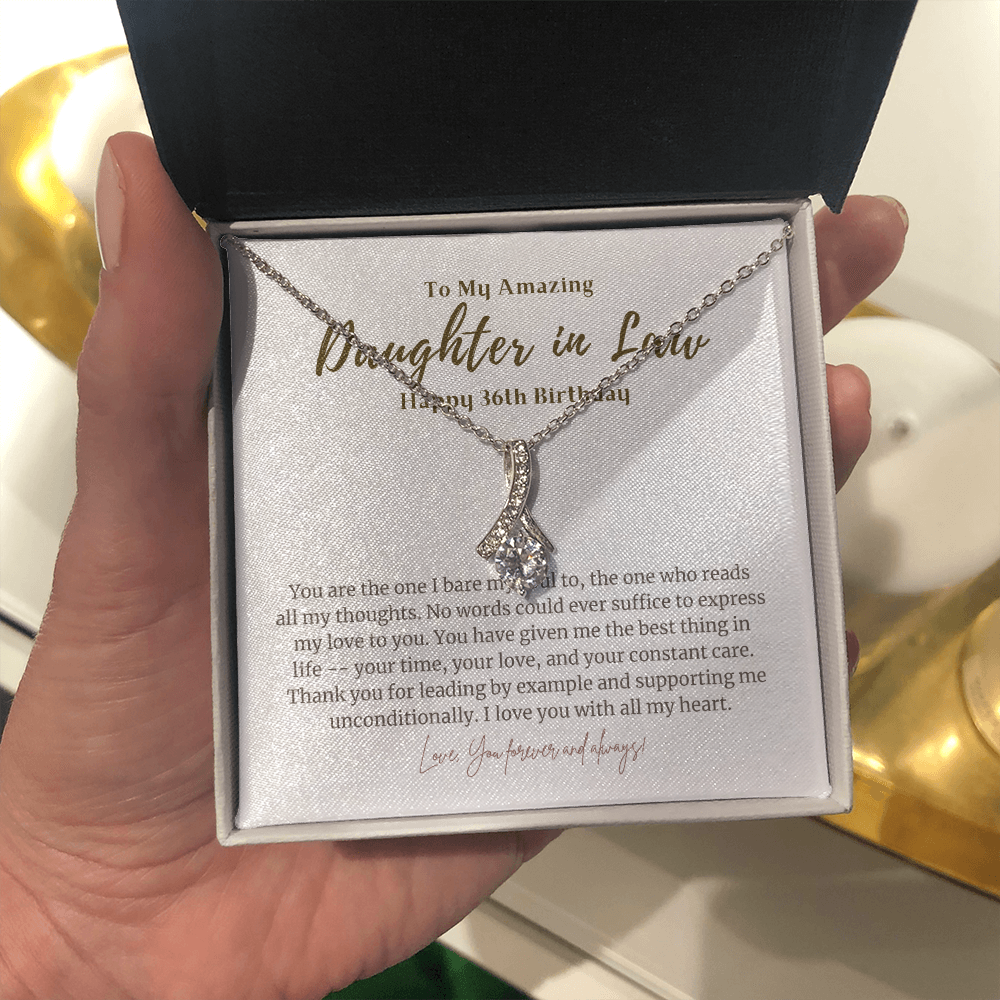 36th Birthday Gift Necklace for Daughter in Law
