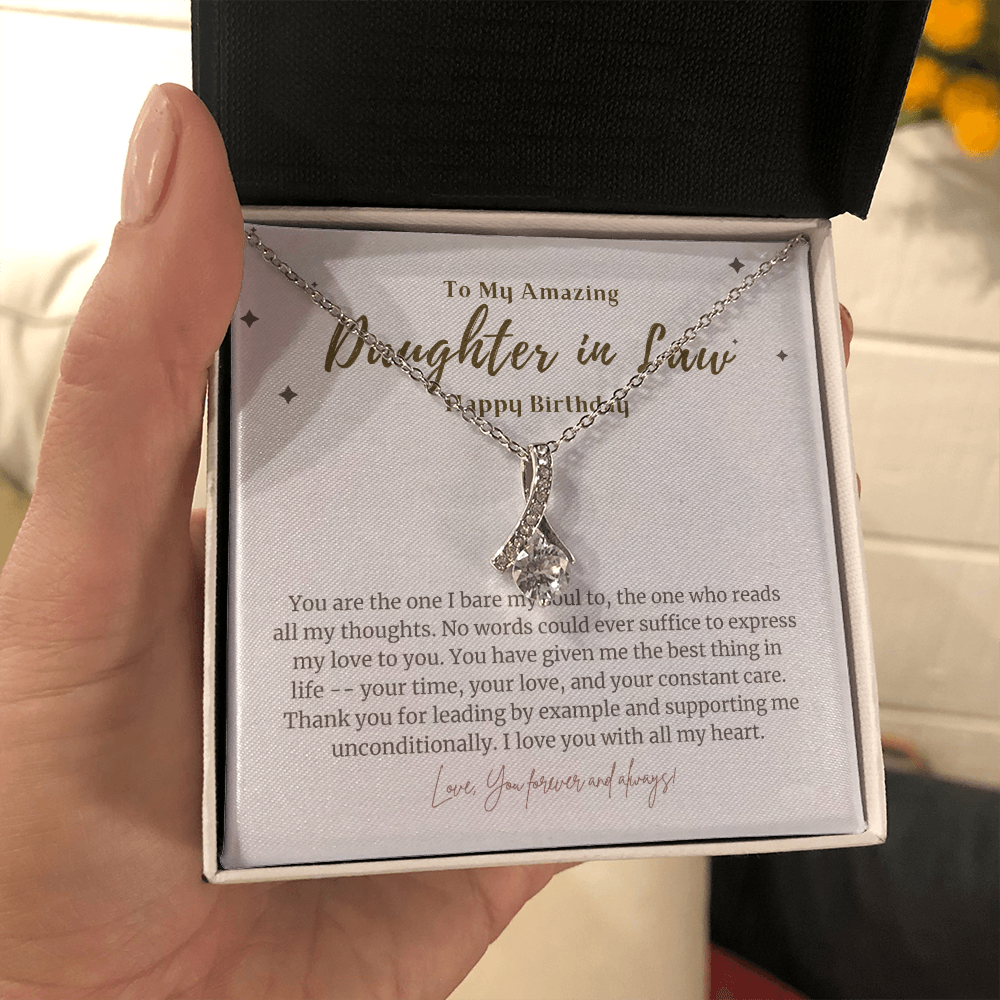 To My Amazing Daughter in law Birthday Gift Jewelry