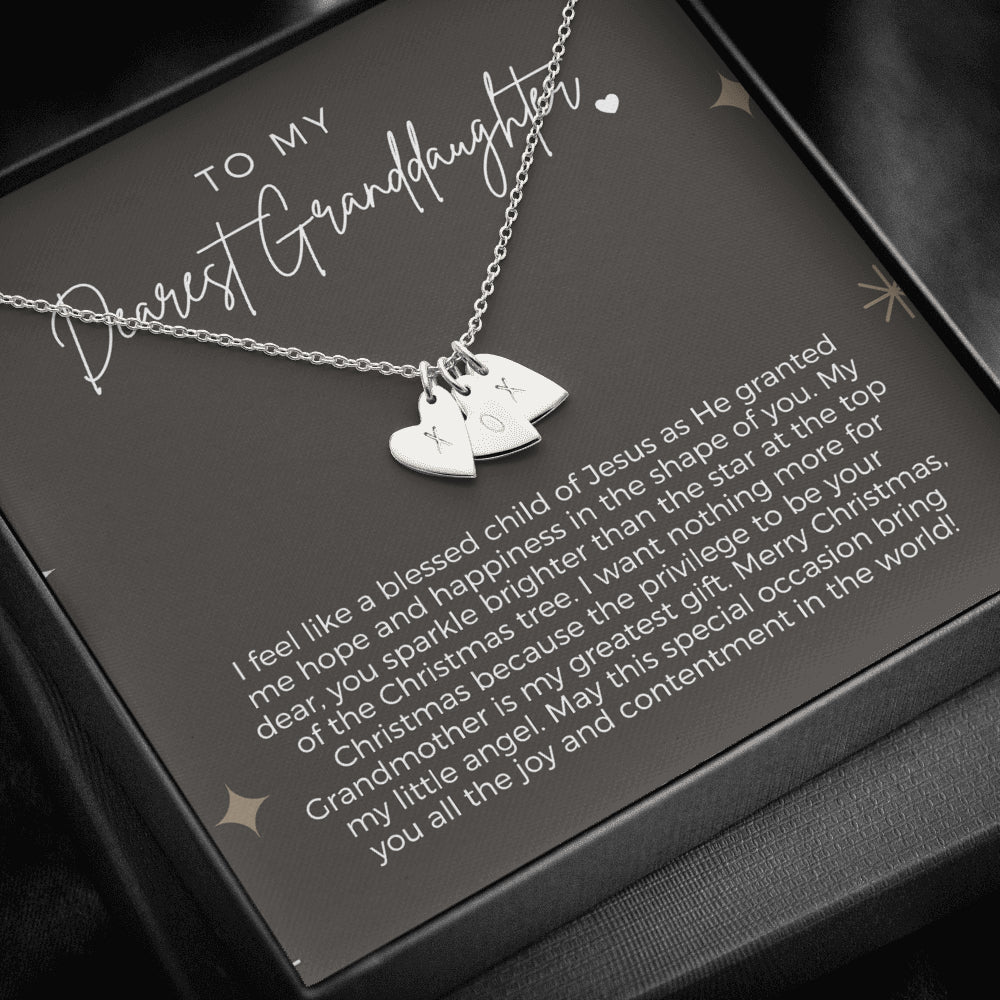 Dearest Granddaughter Personalized Initial Necklace