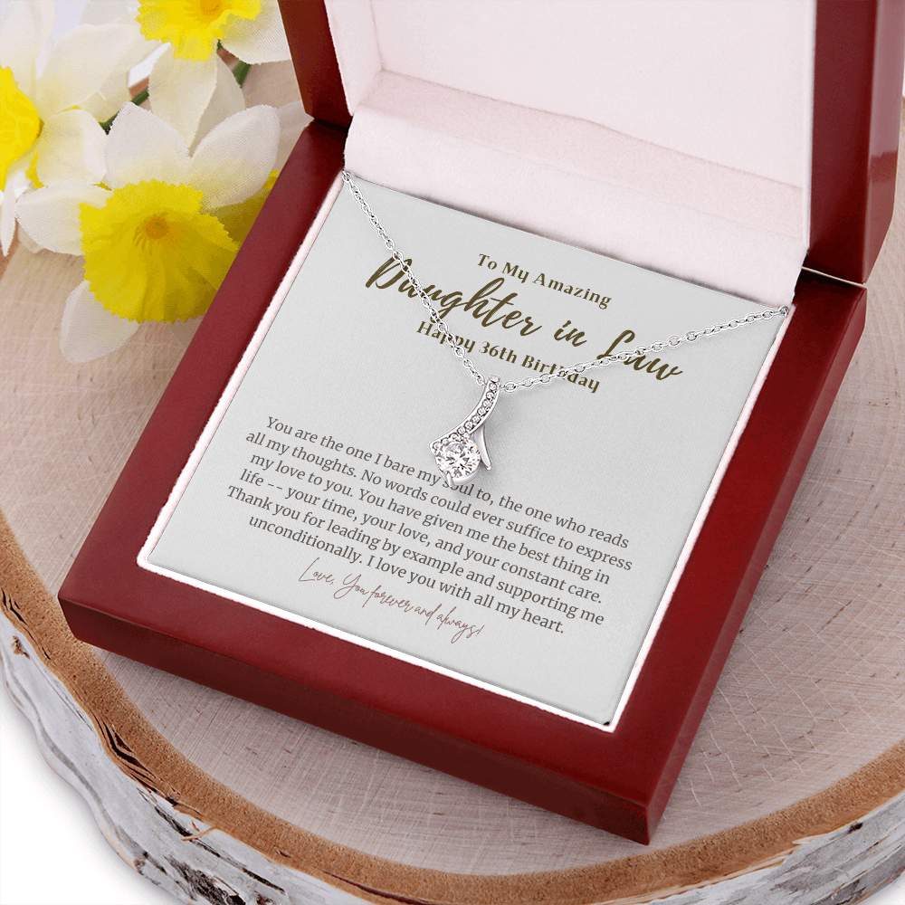 36th Birthday Gift Necklace for Daughter in Law