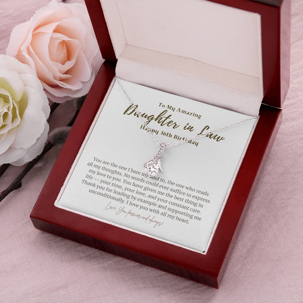 36th Birthday Gift Necklace for Daughter in Law