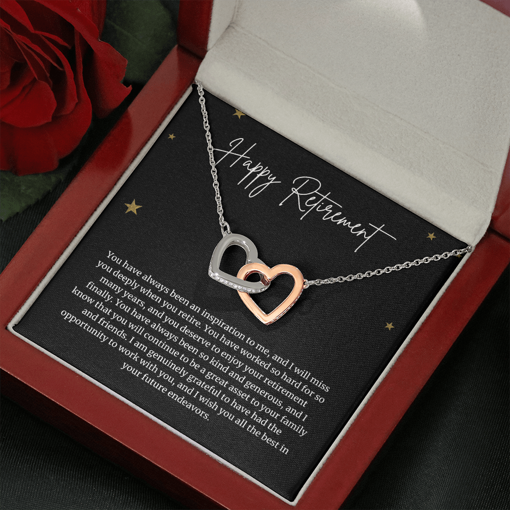 Retirement Necklace Gift 2 Interlocked Necklace
