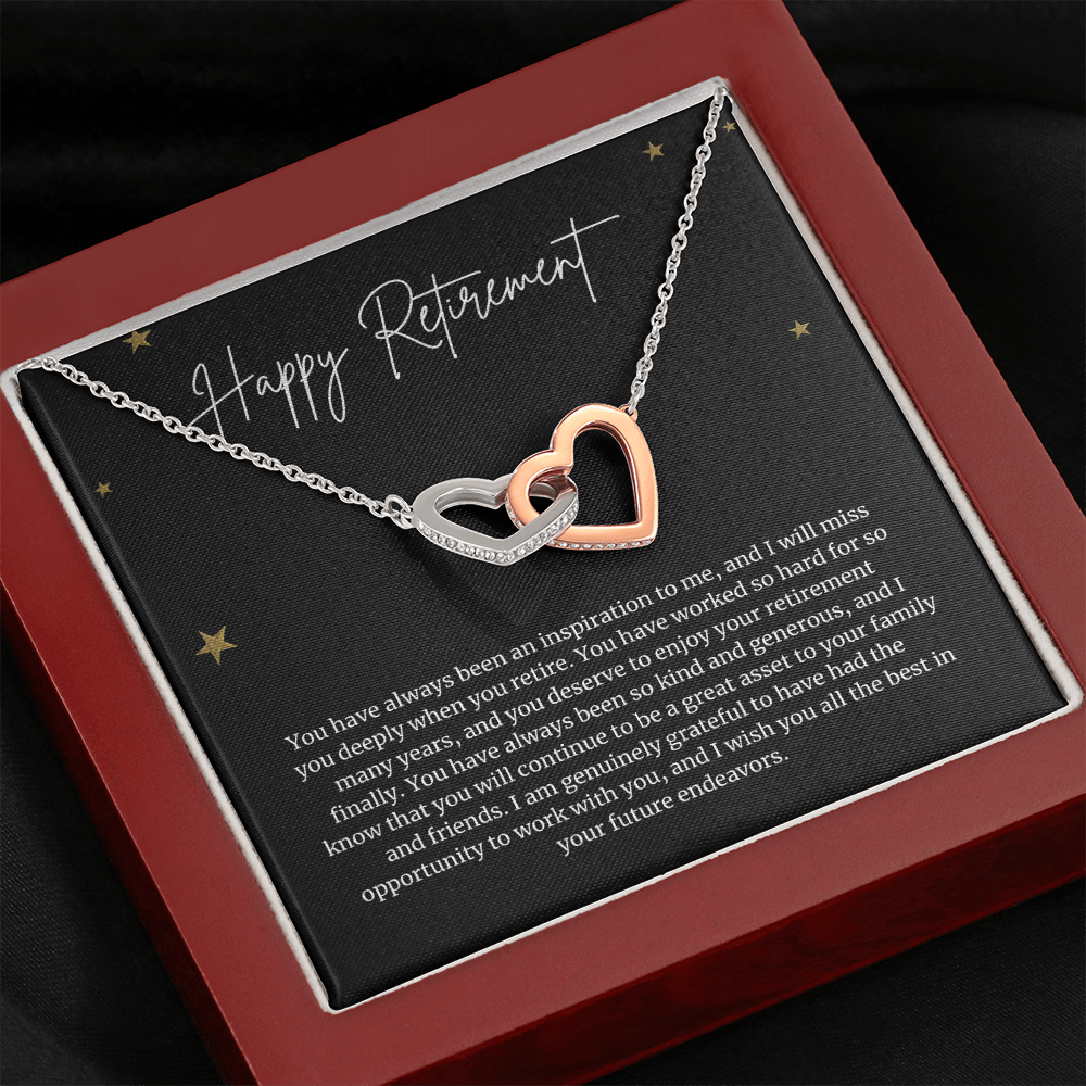 Retirement Necklace Gift 2 Interlocked Necklace