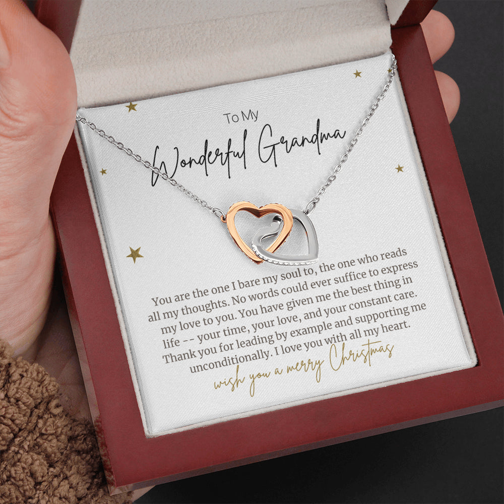 Christmas Gift for Grandma Interlocked Necklace