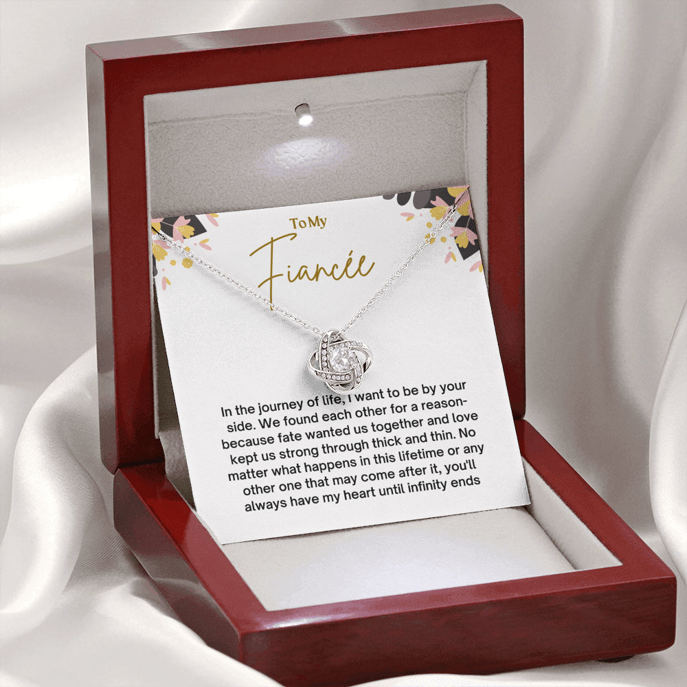 Love Knot Necklace, To My Future Wife Necklace, Engagement Gift for Future Wife, Fiance Gift for Her Valentine's , Perl and Vega