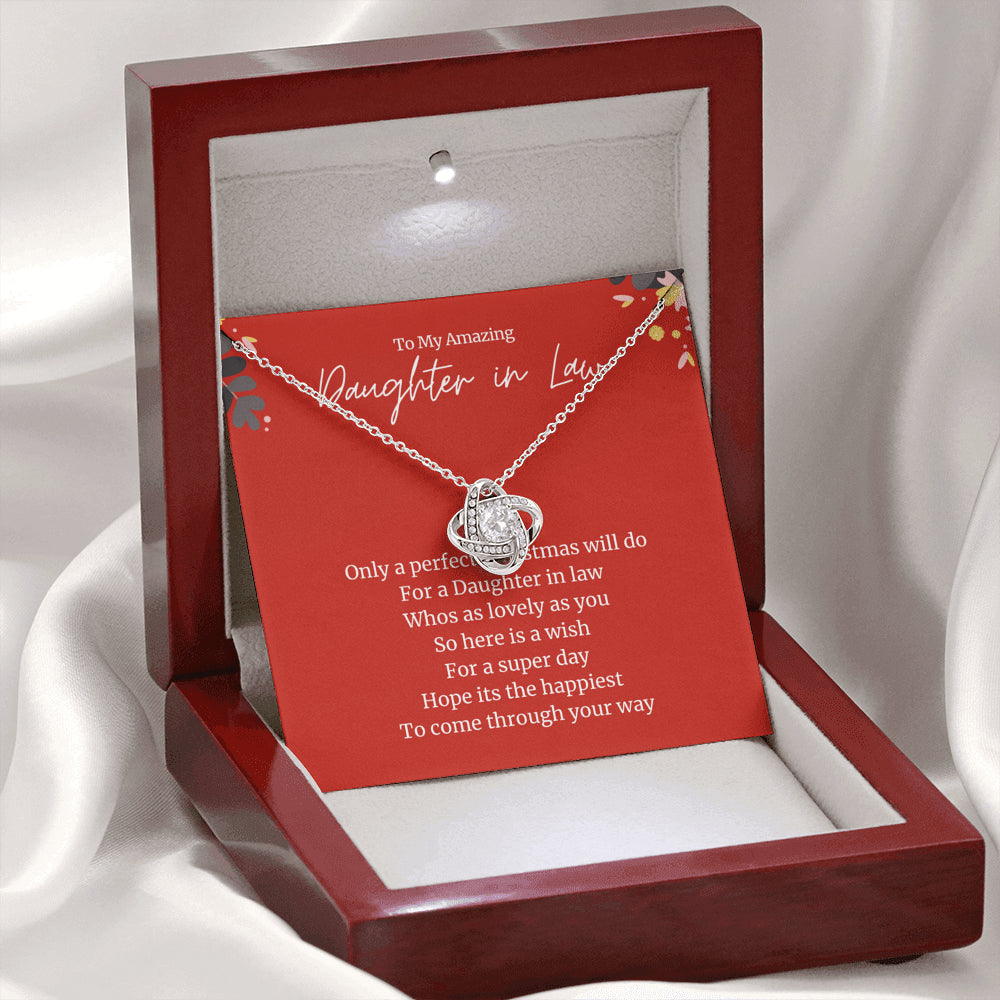 Love Knot Necklace, Christmas Gift for Daughter in Law , Daughter in Law Christmas Gift ideas, Best Christmas Present for Daughter in Law