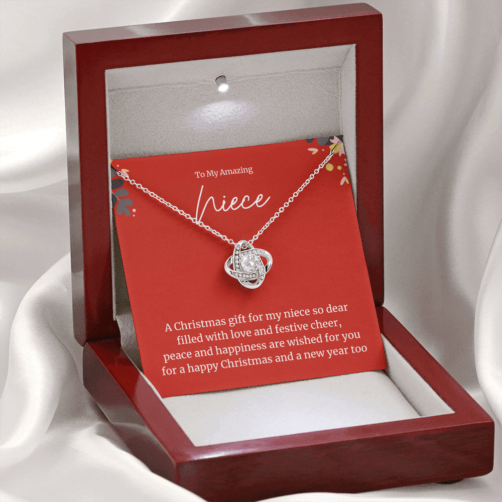 Love Knot Necklace, Christmas Gift for Niece, Best Niece Gift , Niece Christmas Gift ideas, Best Christmas Present for Niece