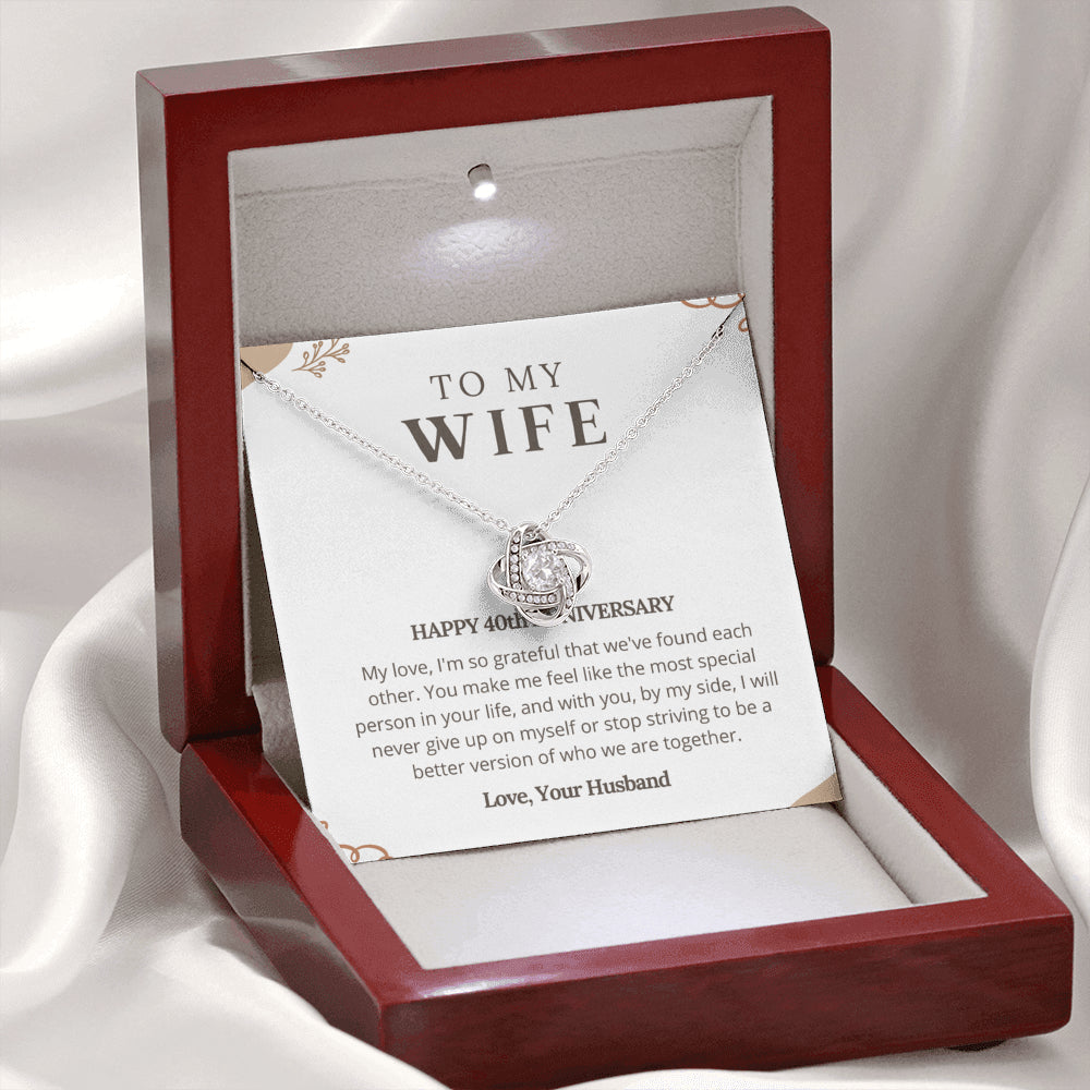 40th Anniversary Love Knot Necklace