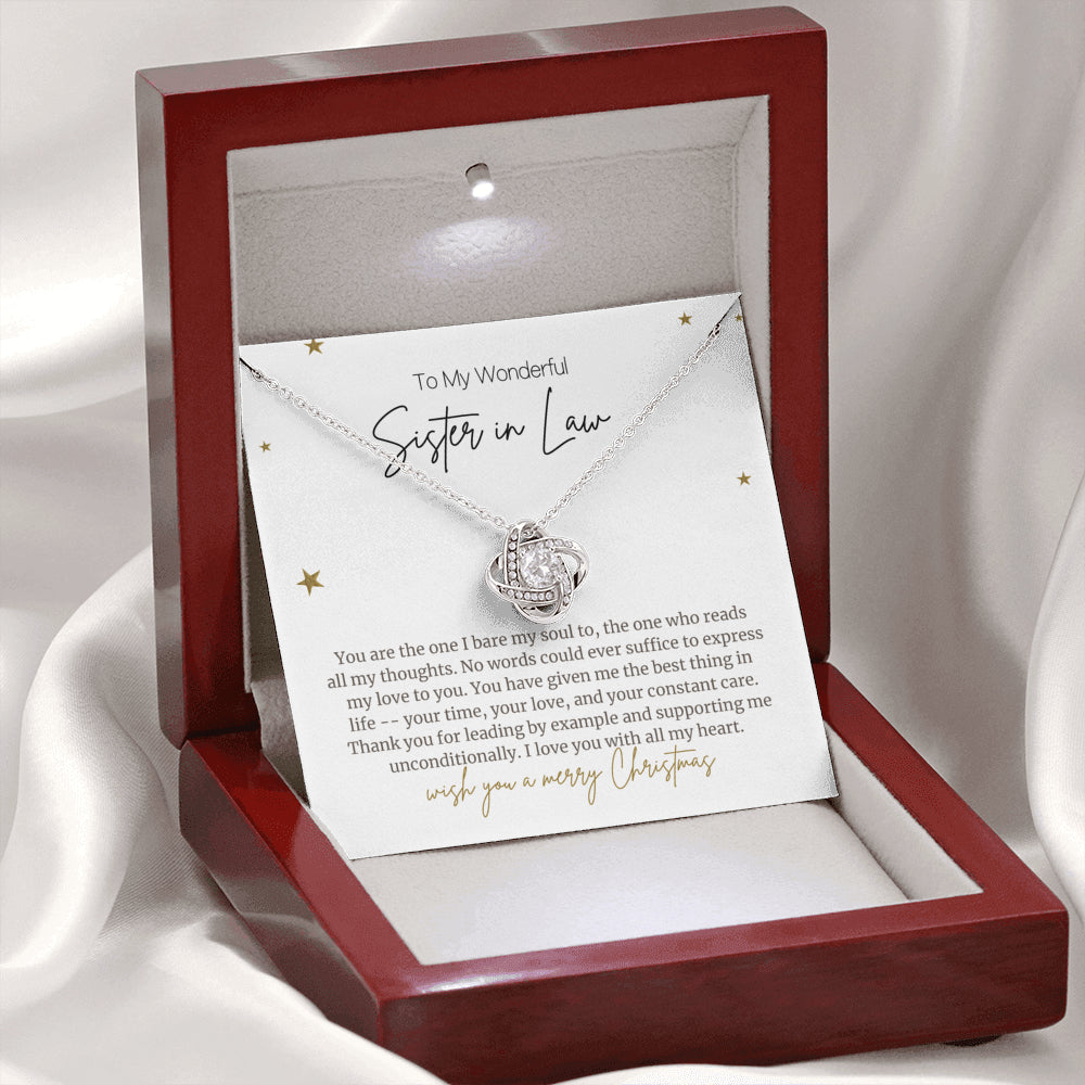 Christmas Gift for Sister In Law Love Knot Necklace