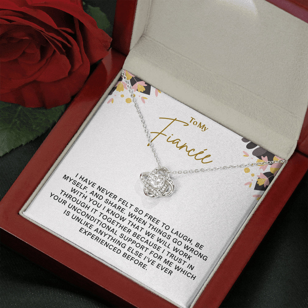 Love Knot Necklace, Fiance gift for her, Fiance Gift Necklace, Gift for Fiancee, Future Wife Birthday, Gift for Future Wife