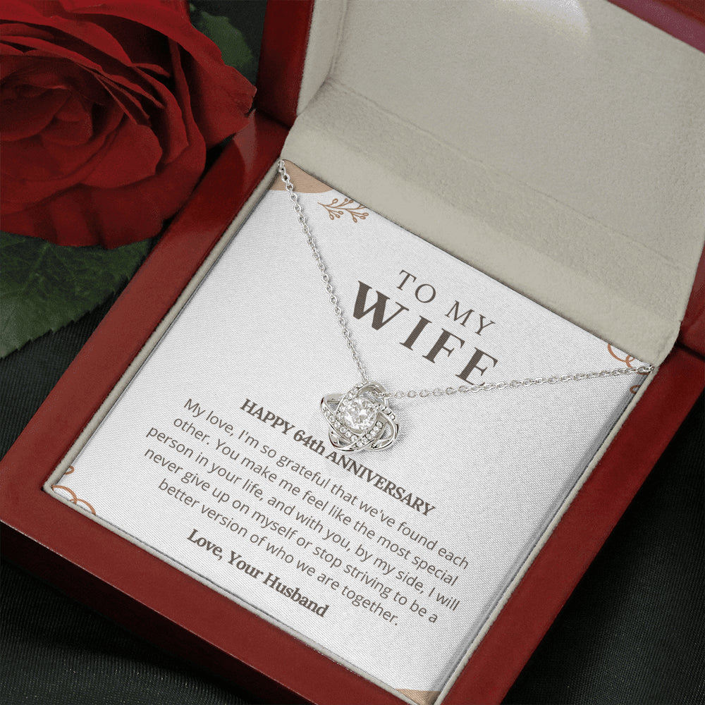 64th Anniversary Love Knot Necklace