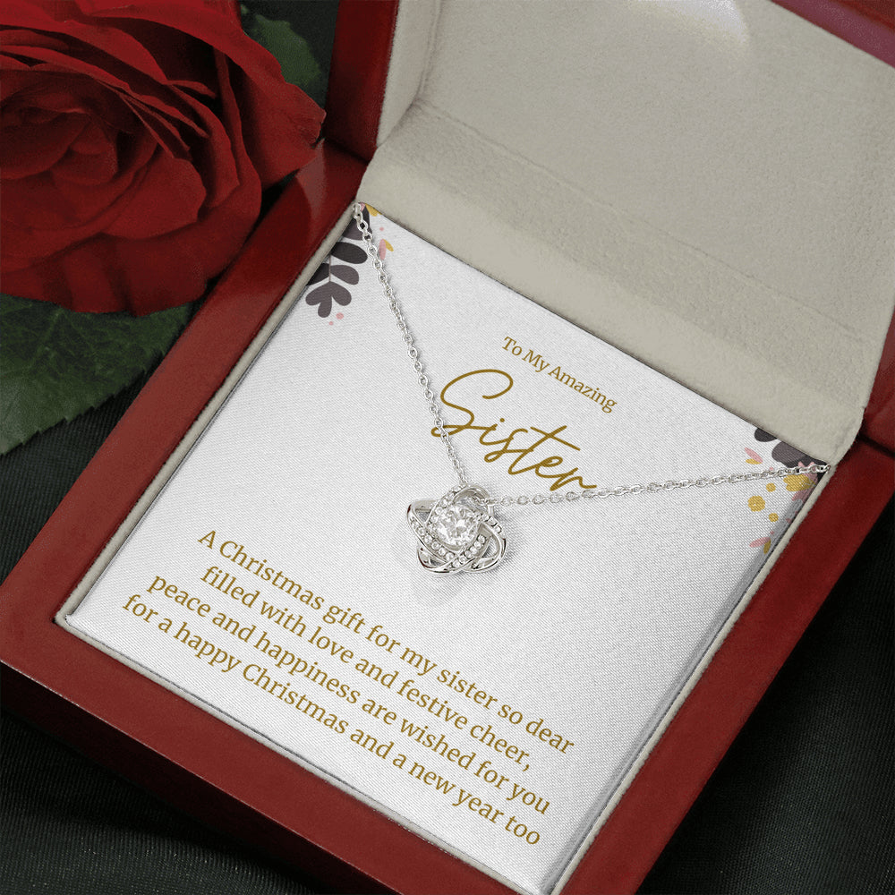 Love Knot Necklace, Christmas Gift for Sister, Best Sister Gift , Sister Christmas Gift ideas, Best Christmas Present for Sister