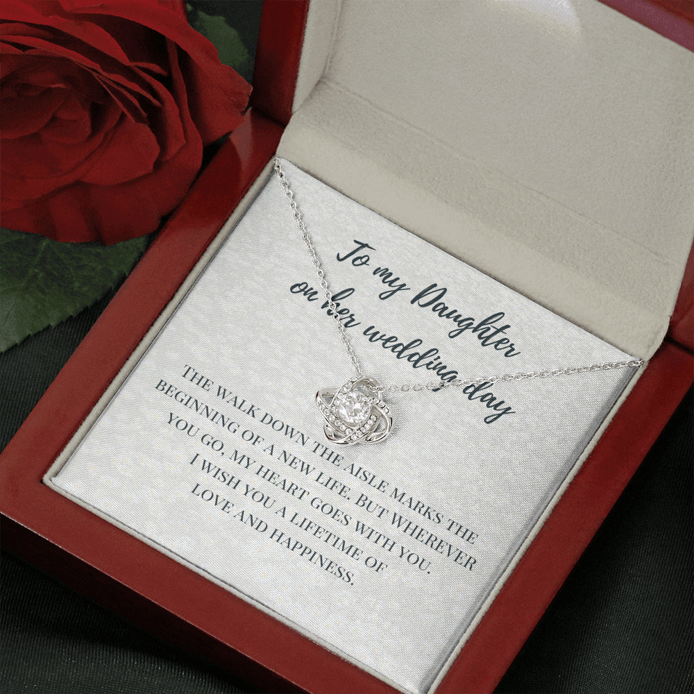 Daughter Wedding Day Gift, To Bride From Mom Necklace, Parents To Bride Gift, Bride Jewelry Gift From Mom