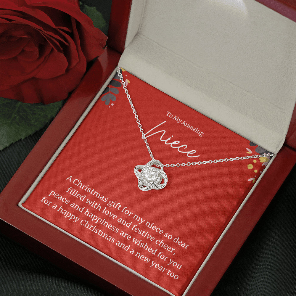 Love Knot Necklace, Christmas Gift for Niece, Best Niece Gift , Niece Christmas Gift ideas, Best Christmas Present for Niece
