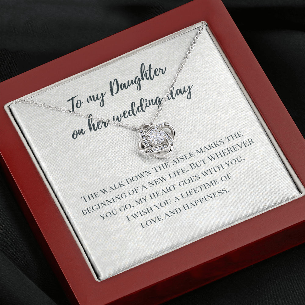 Daughter Wedding Day Gift, To Bride From Mom Necklace, Parents To Bride Gift, Bride Jewelry Gift From Mom