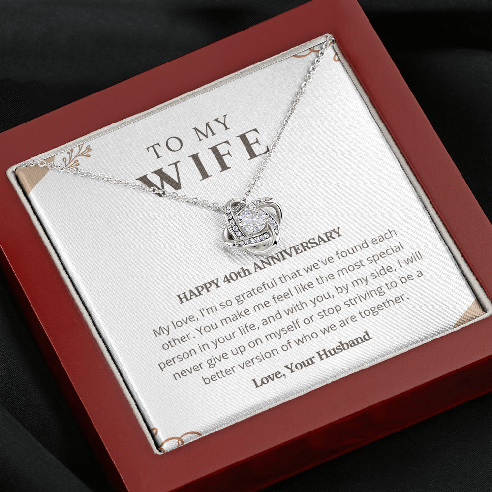 40th Anniversary Love Knot Necklace