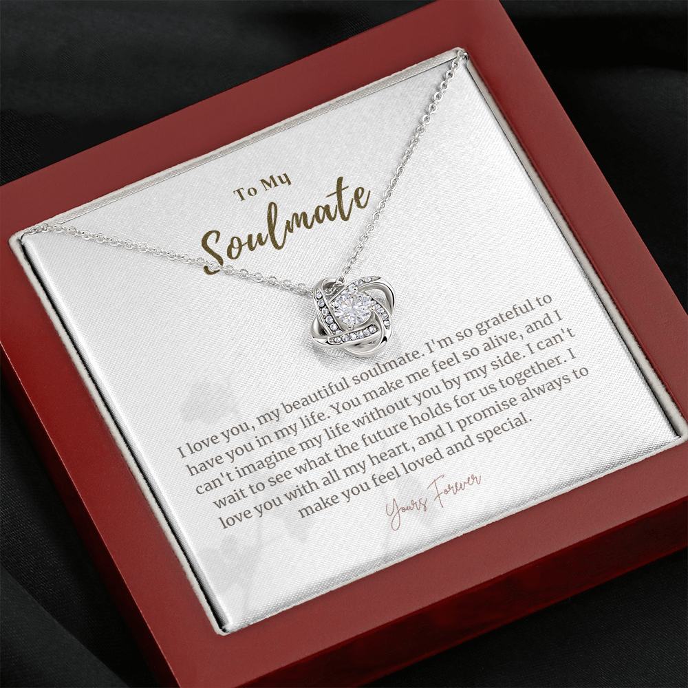Soulmate Valentines day Message 15 Love Knot Necklace