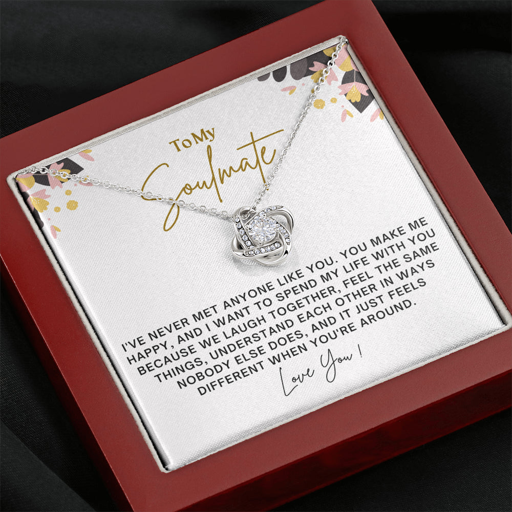 To My Soulmate 4 Love Knot Necklace