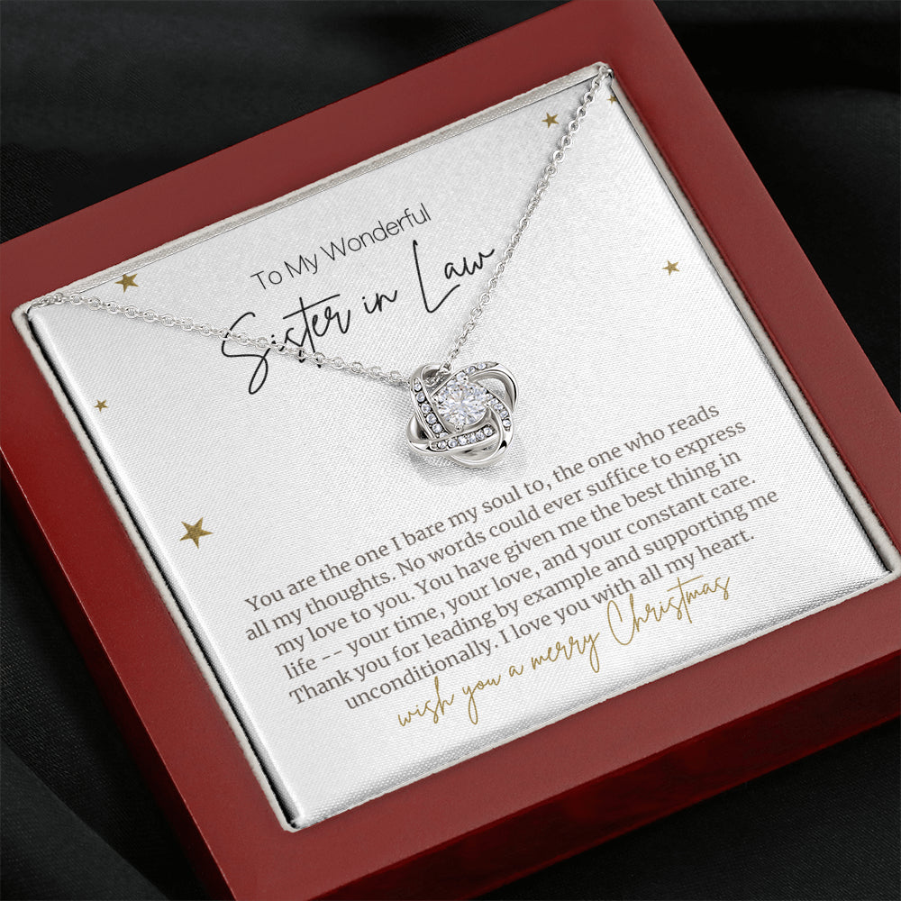 Christmas Gift for Sister In Law Love Knot Necklace