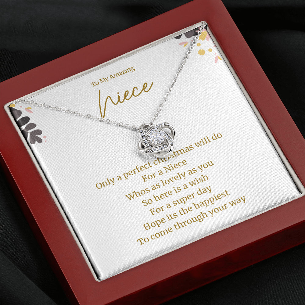 Love Knot Necklace, Christmas Gift for Niece, Best Niece Gift , Niece Christmas Gift ideas, Best Christmas Present for Niece